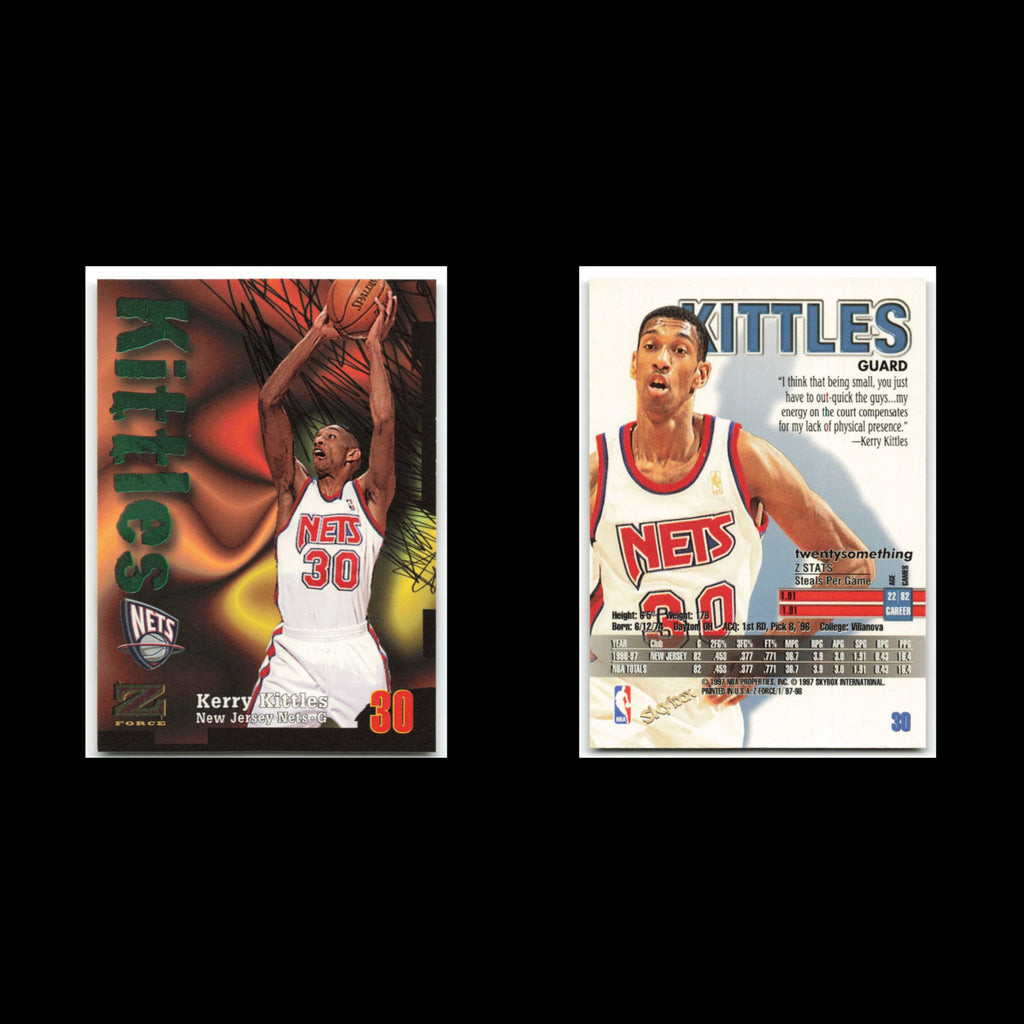 Kerry Kittles #30 1997 SkyBox Z-Force New Jersey Nets Basketball Card NBA NM