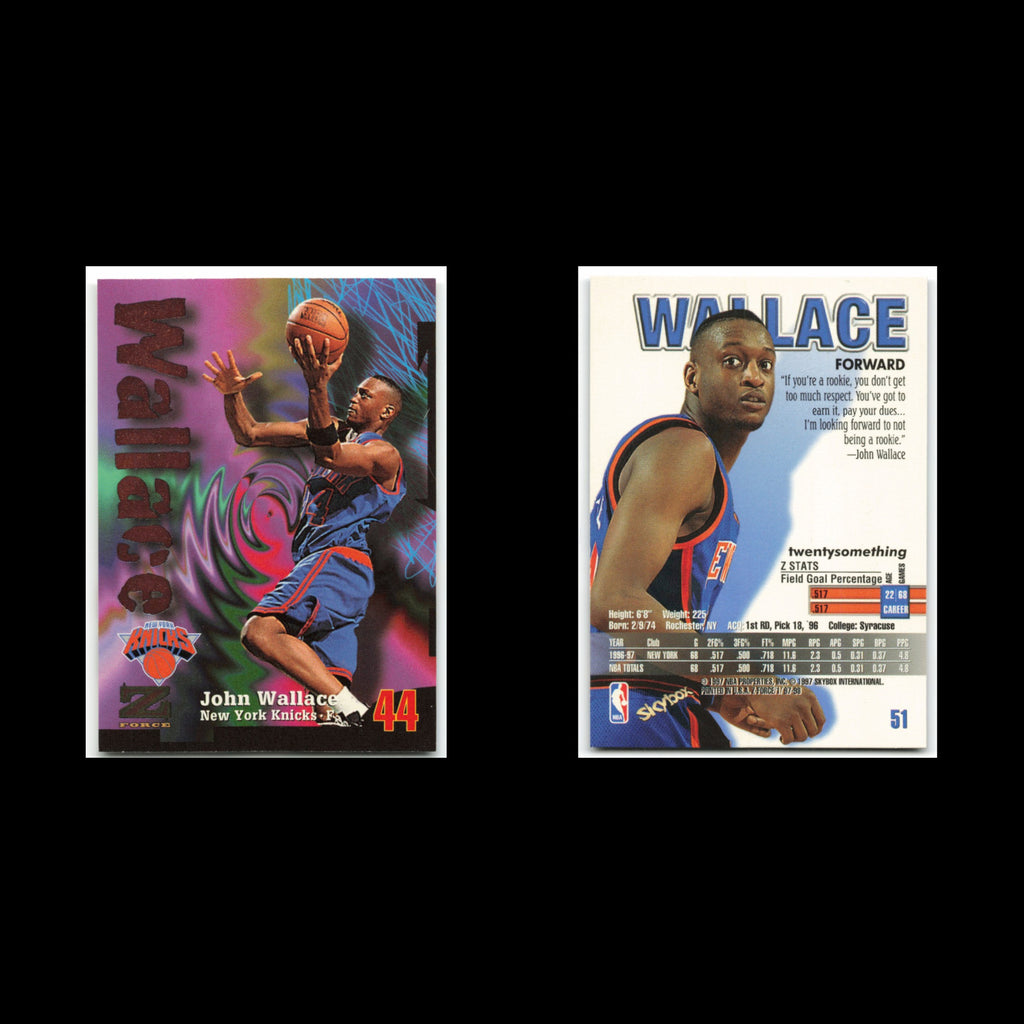 John Wallace #51 1997 Skybox Z-Force New York Knicks Basketball Card NBA NM
