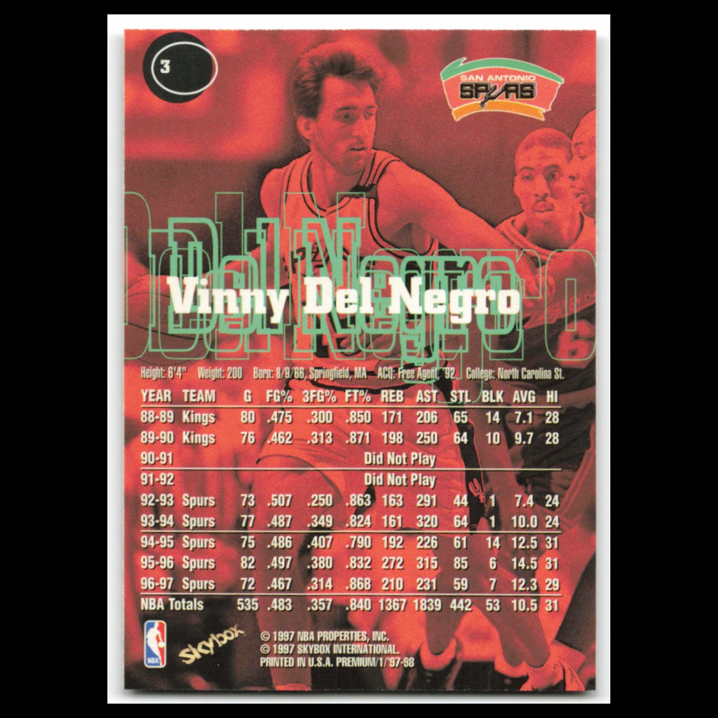Tony Delk #6 1996 SkyBox Premium Charlotte Hornets Basketball Card NBA NM