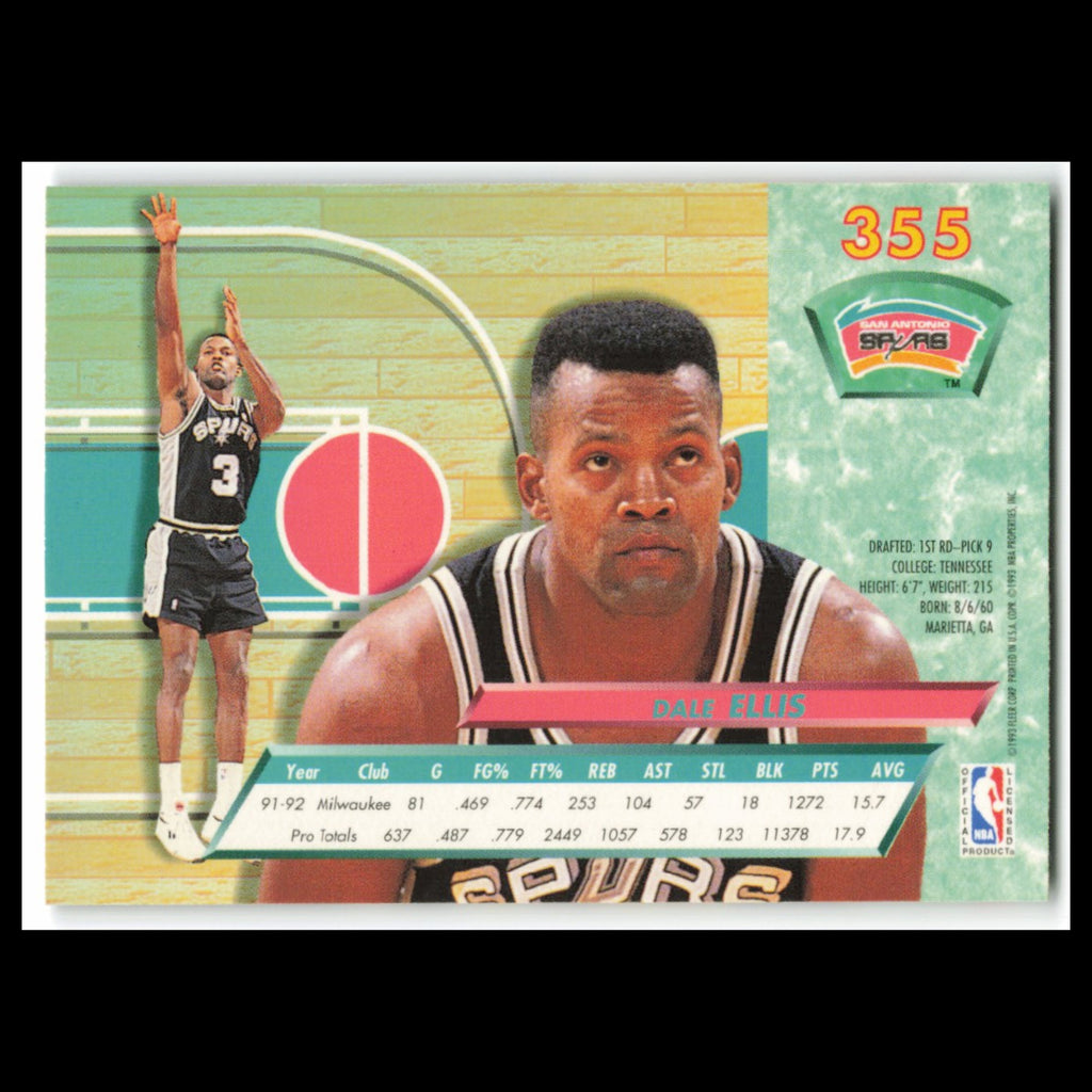 Dale Ellis #355 1992 Fleer Ultra San Antonio Spurs Basketball Card NBA NM
