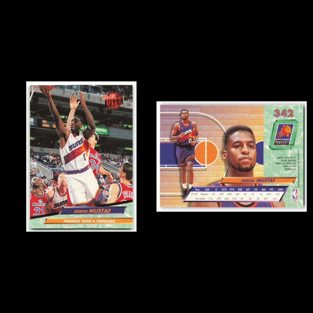 Jerrod Mustaf #342 1992 Fleer Ultra Phoenix Suns Basketball Card NBA NM