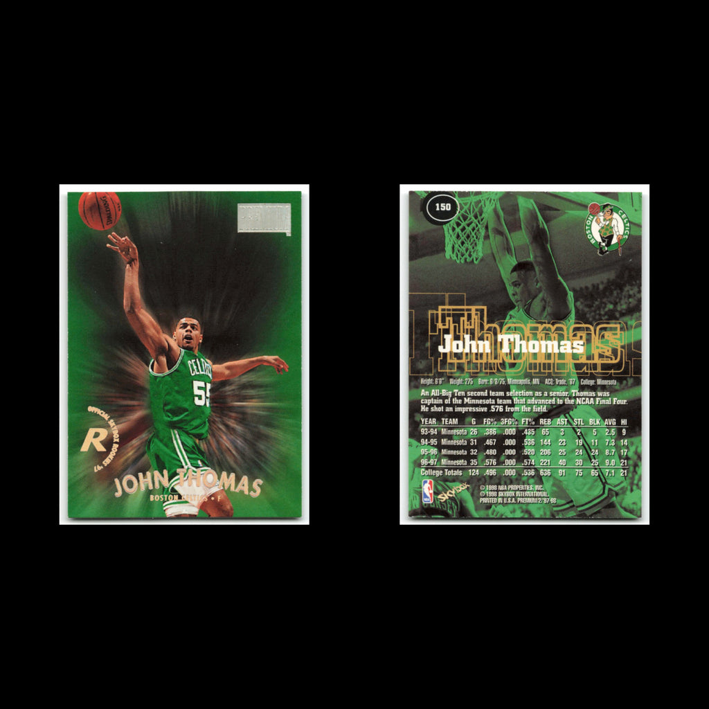 John Thomas Rookie #150 1997 SkyBox Premium Boston Celtics Basketball Card NBA