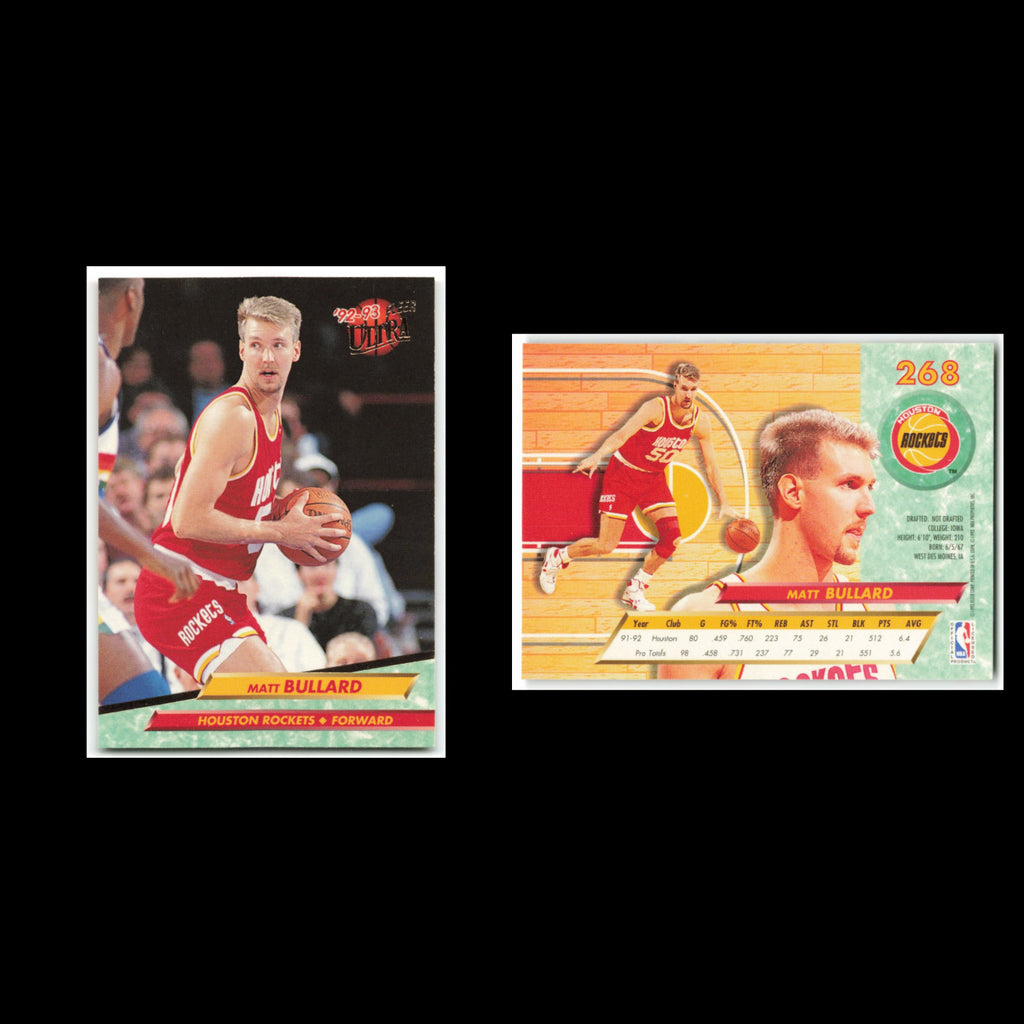 Matt Bullard #268 1992 Fleer Ultra Houston Rockets Basketball Card NBA NM