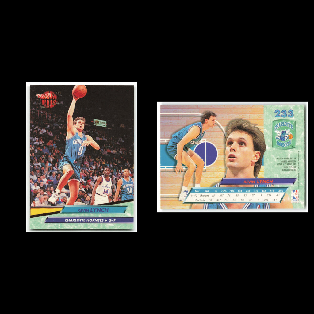 Kevin Lynch #233 1992 Fleer Ultra Charlotte Hornets Basketball Card NBA NM