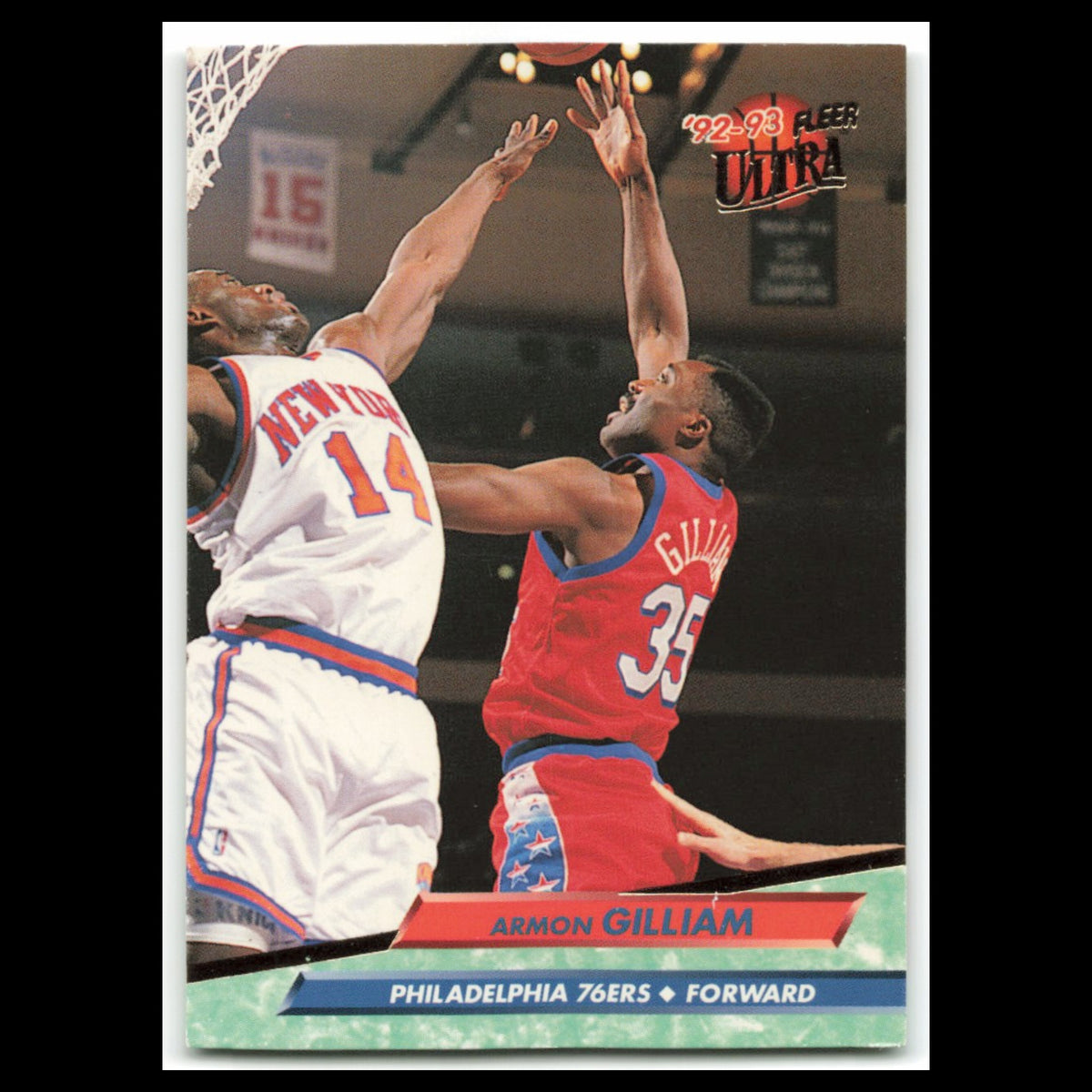 Armon Gilliam #138 1992 Fleer Ultra Philadelphia 76ers Basketball Card NBA NM