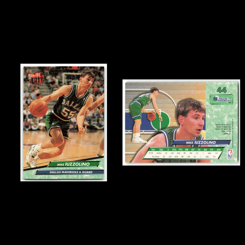 Mike Iuzzolino #44 1992 Fleer Ultra Dallas Mavericks Basketball Card NBA NM