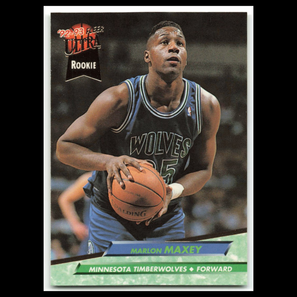Marlon Maxey Rookie #305 1992 Fleer Ultra Minnesota Timberwolves Basketball Card