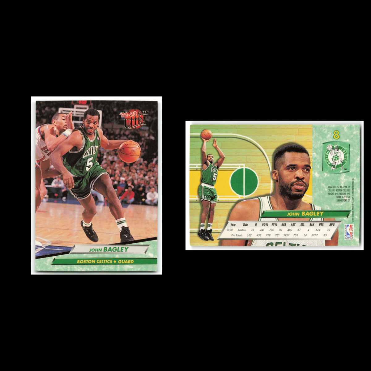 John Bagley #8 1992 Fleer Ultra Boston Celtics Basketball Card NBA NM