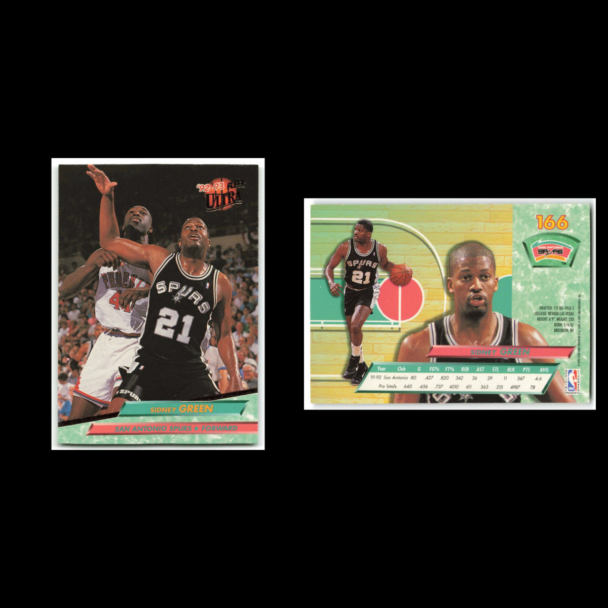 Sidney Green #166 1992 Fleer Ultra San Antonio Spurs Basketball Card NBA NM