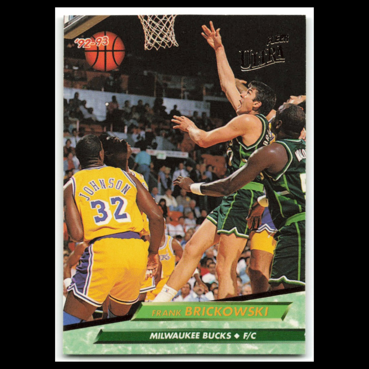 Frank Brickowski #105 1992 Fleer Ultra Milwaukee Bucks Basketball Card NBA NM