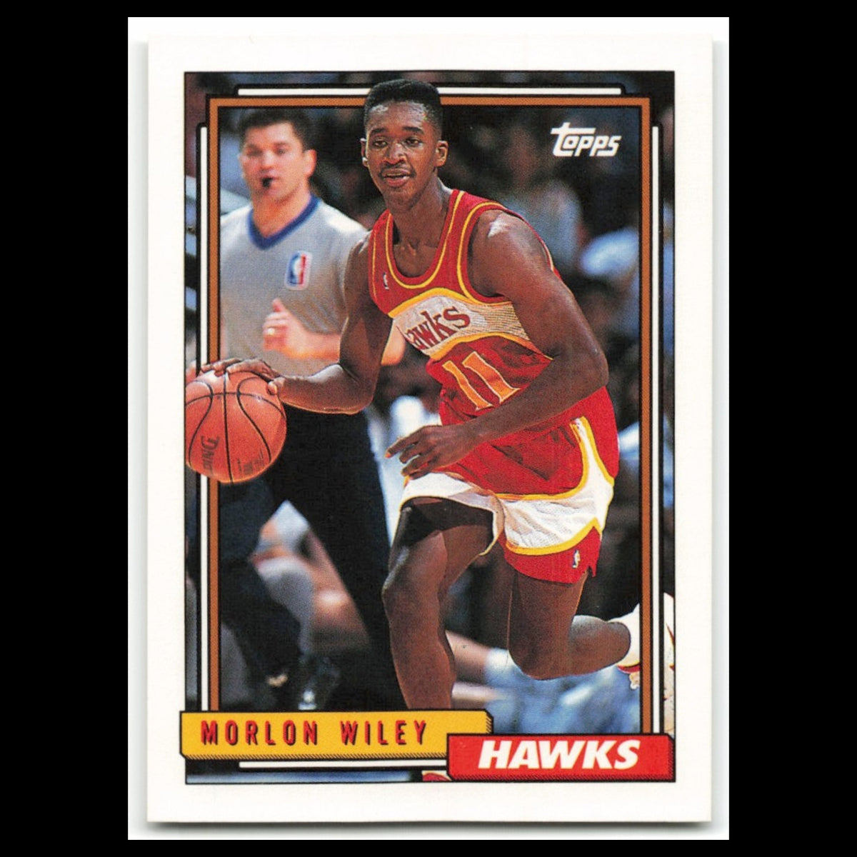 Morlon Wiley #295 1992 Topps Atlanta Hawks Basketball Card NBA NM