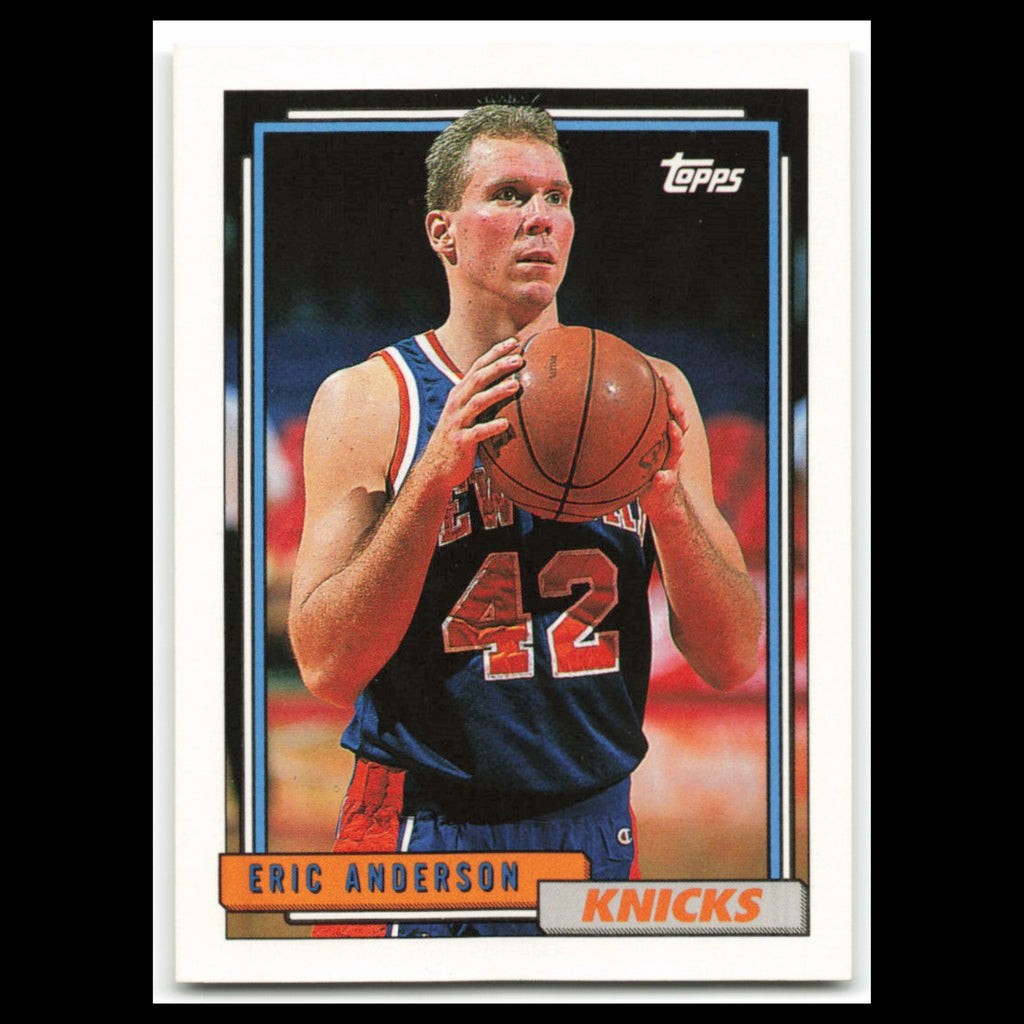 Eric Anderson Rookie #259 1992 Topps New York Knicks Basketball Card NBA NM