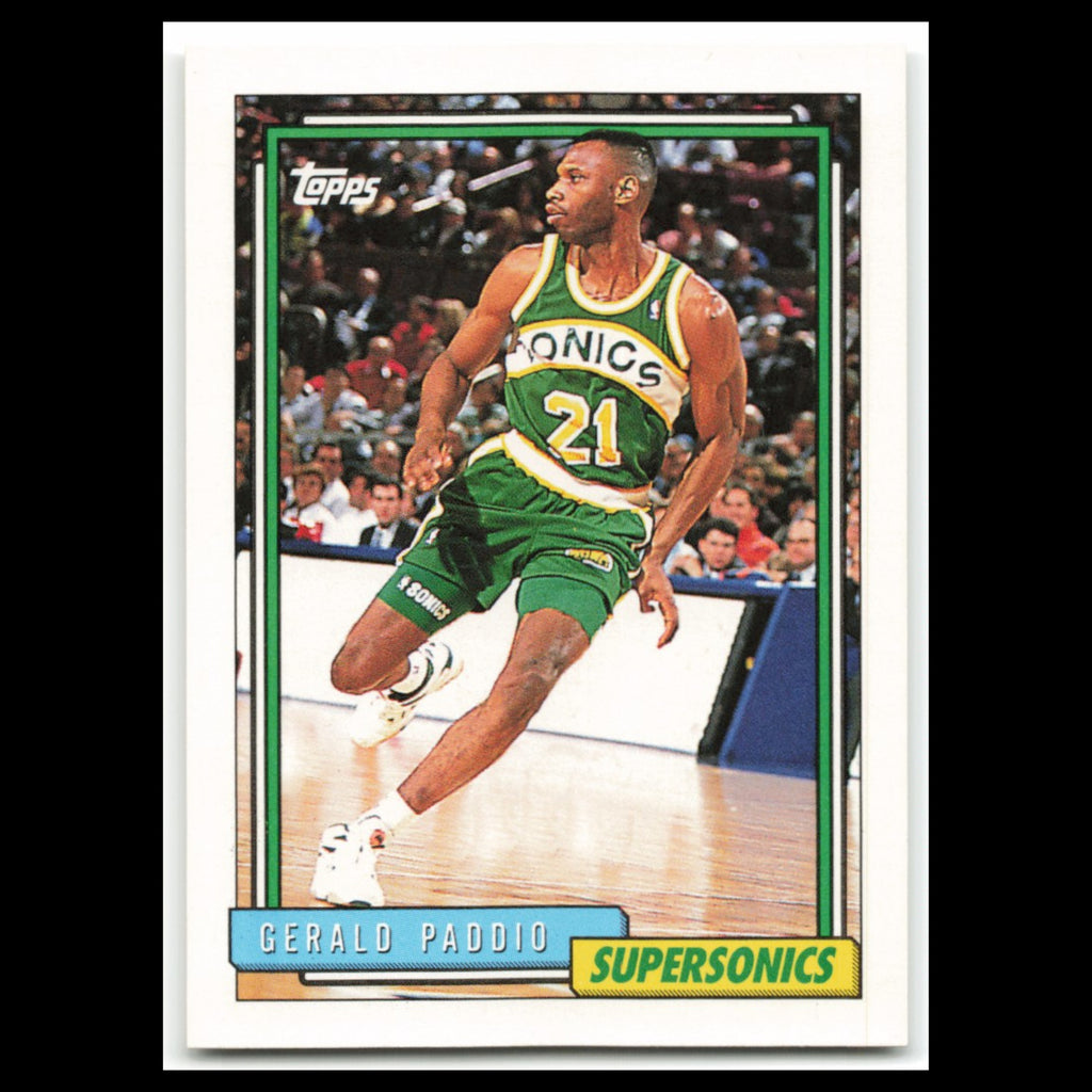 Gerald Paddio #243 1992 Topps Seattle SuperSonics Basketball Card NBA NM