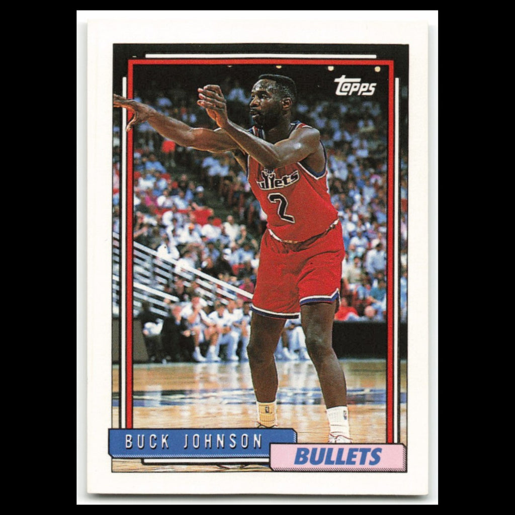 Buck Johnson #328 1992 Topps Washington Bullets Basketball Card NBA NM