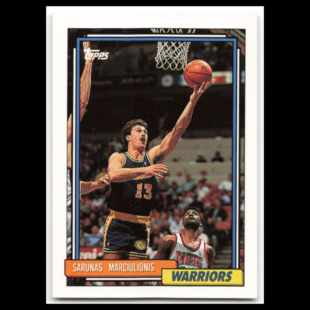 Sarunas Marciulionis #357 1992 Topps Golden State Warriors Basketball Card NBA