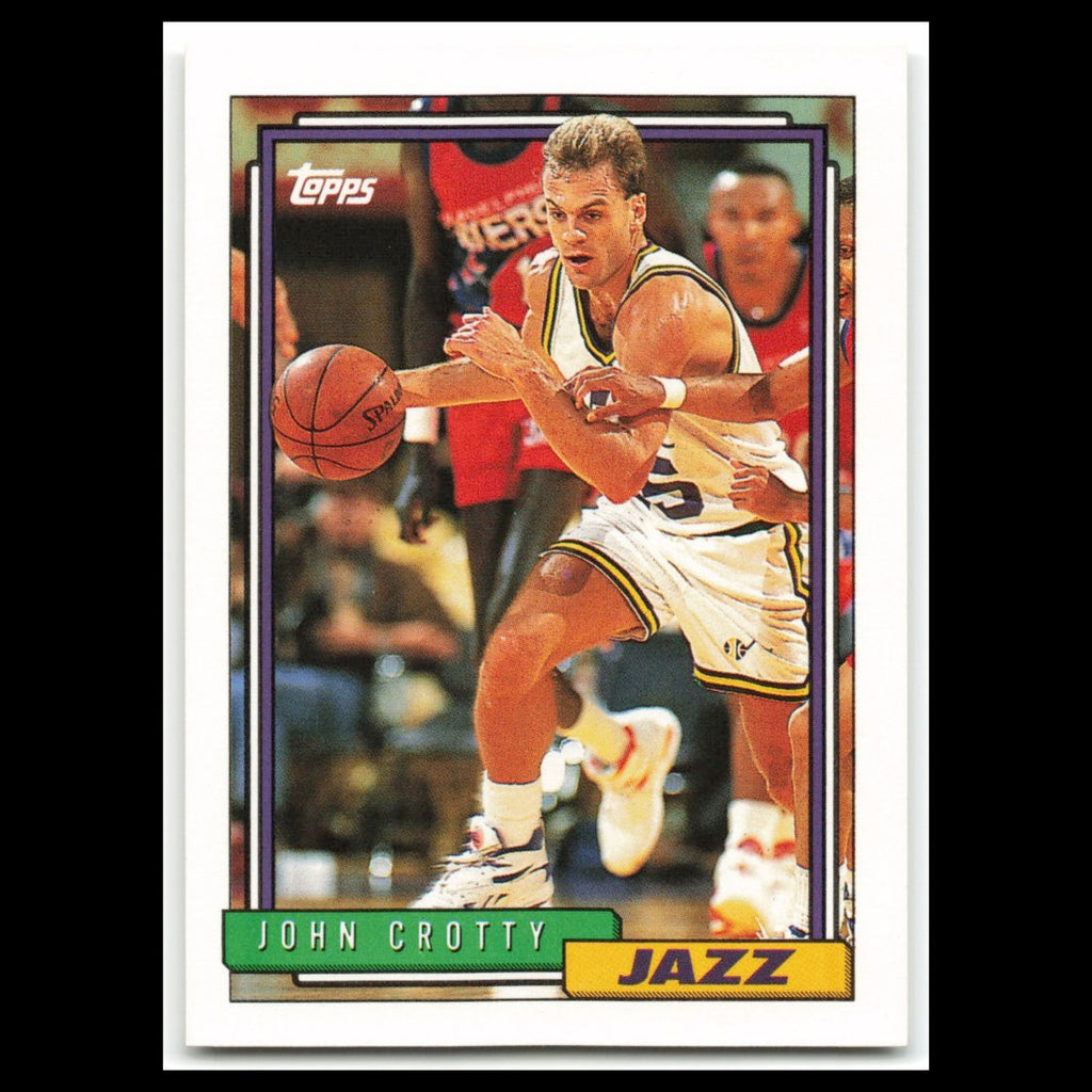 John Crotty Rookie #335 1992 Topps Utah Jazz Basketball Card NBA NM