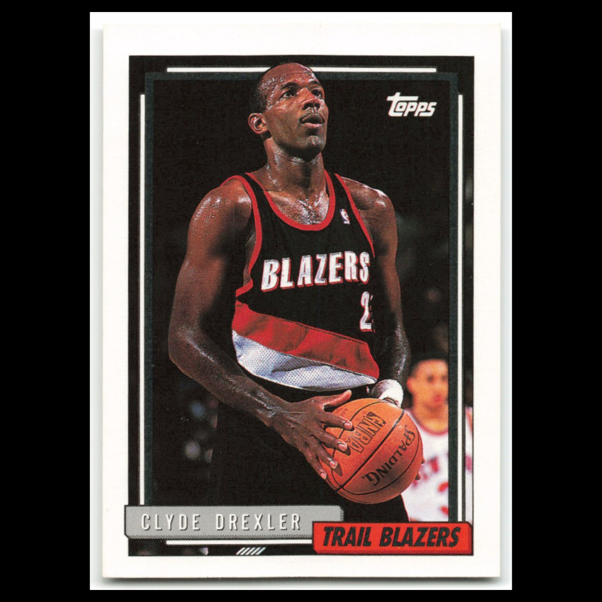 Clyde Drexler #354 1992 Topps Portland Trail Blazers Basketball Card NBA NM