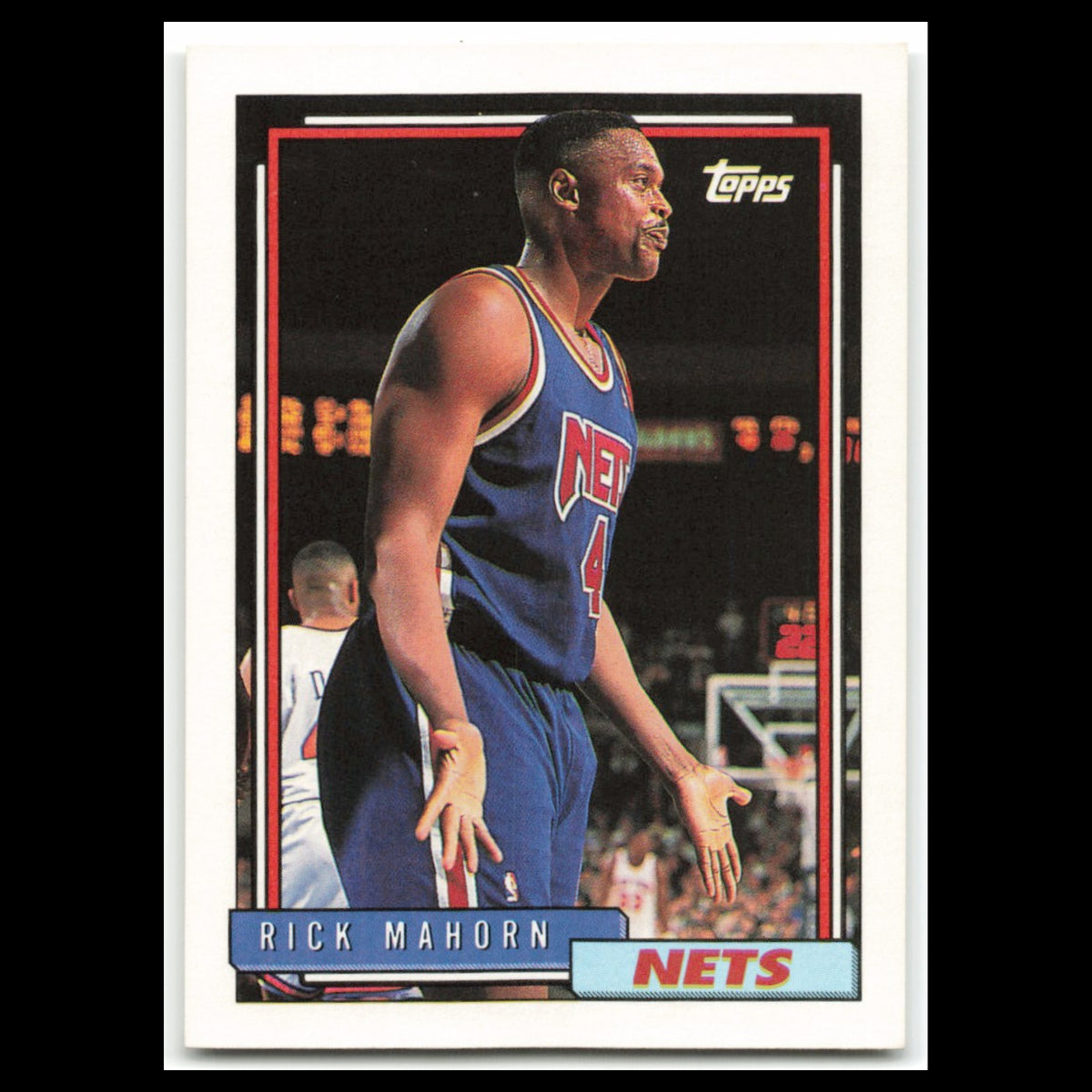 Rick Mahorn #388 1992 Topps New Jersey Nets Basketball Card NBA NM