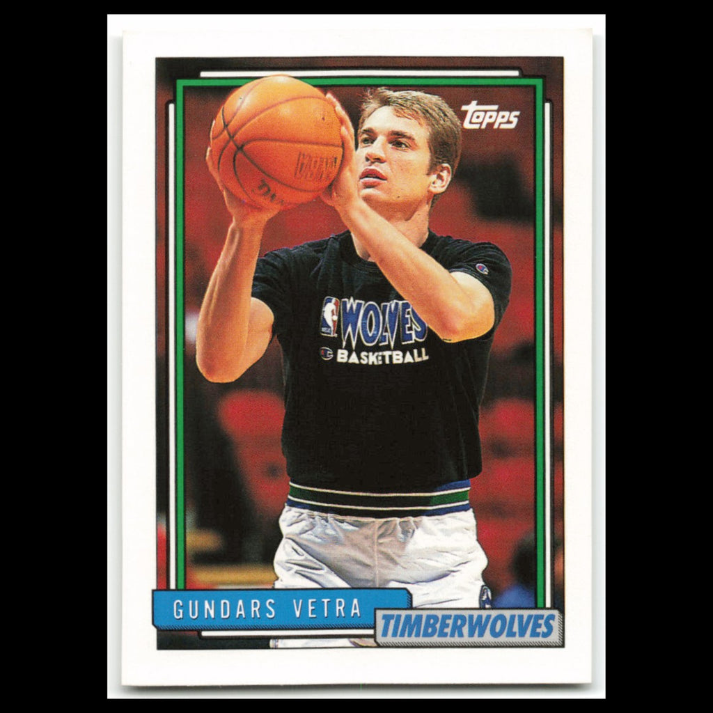 Gundars Vetra #304 1992 Topps Minnesota Timberwolves Basketball Card NBA NM