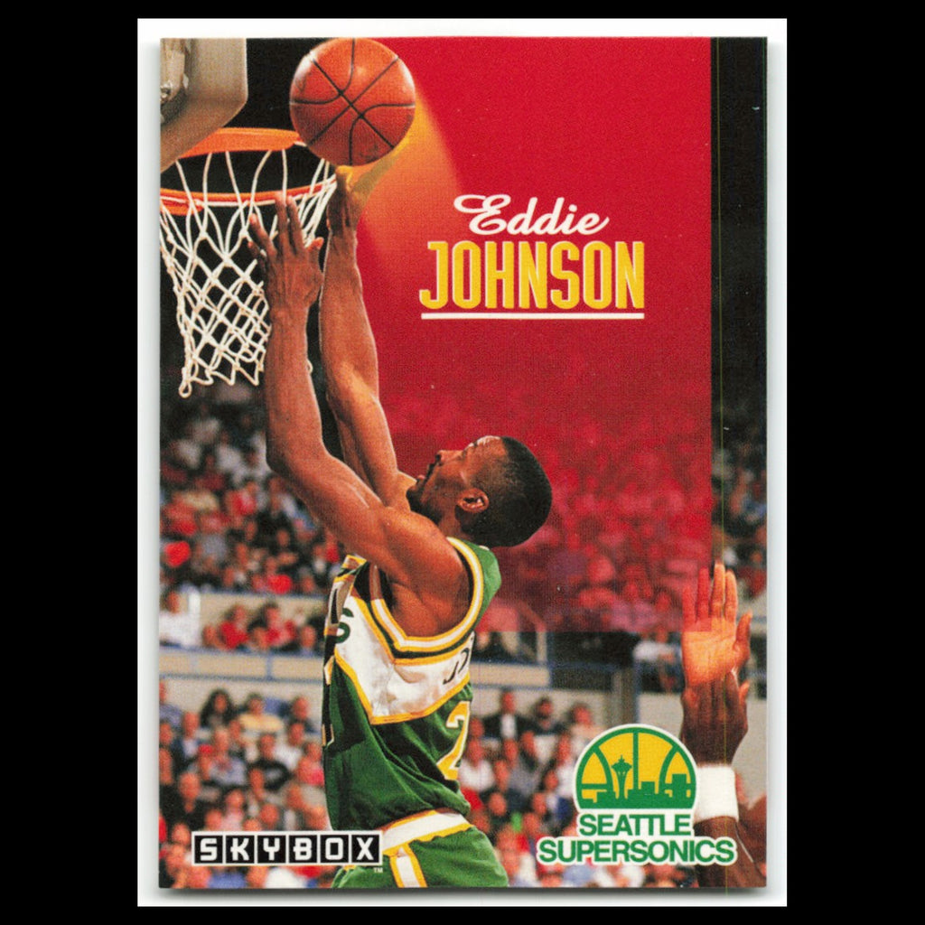Eddie Johnson #230 1992 SkyBox Seattle SuperSonics Basketball Card NBA NM