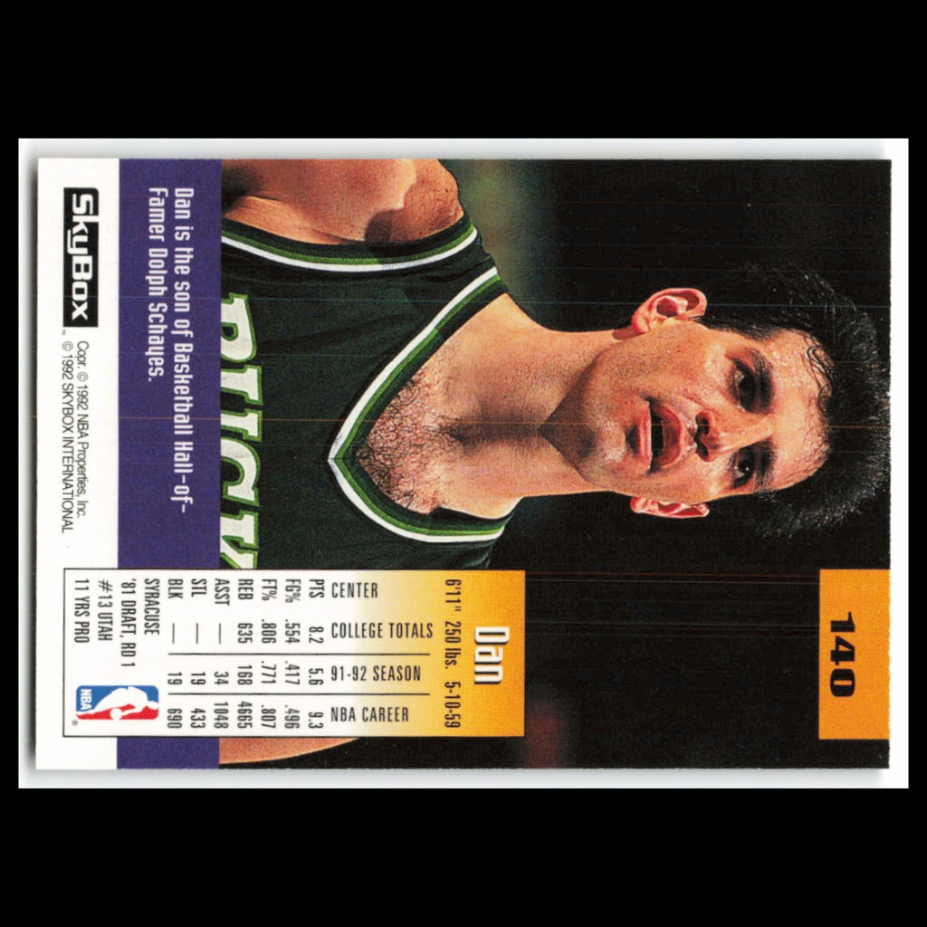 Danny Schayes #140 1992 SkyBox Milwaukee Bucks Basketball Card NBA NM