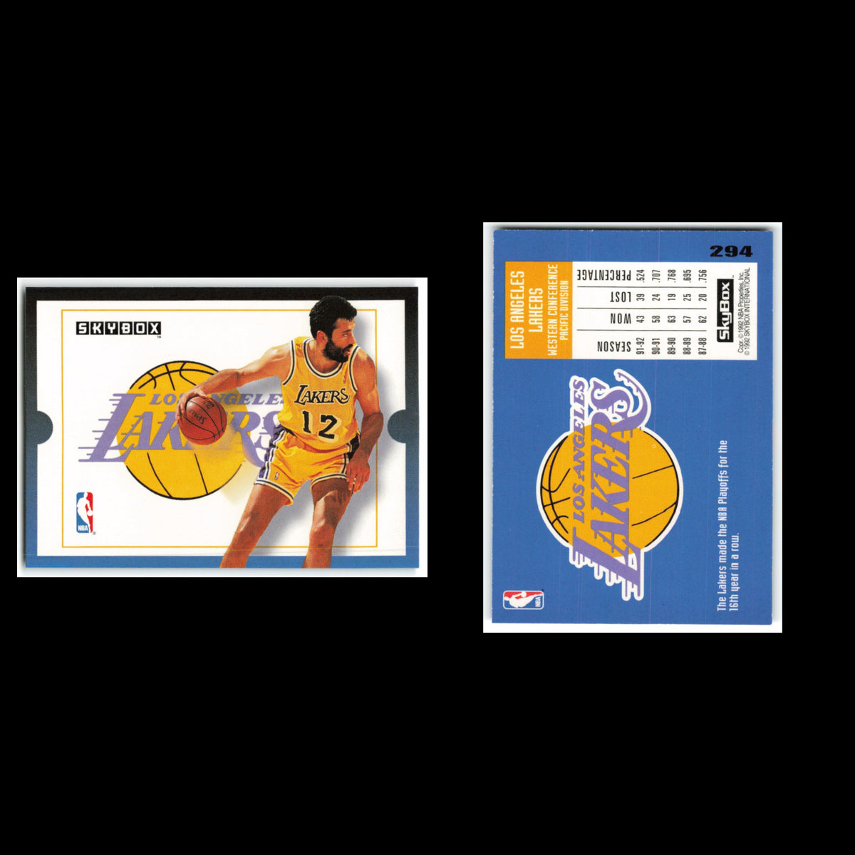 Vlade Divac #294 1992 SkyBox Los Angeles Lakers Basketball Card NBA NM