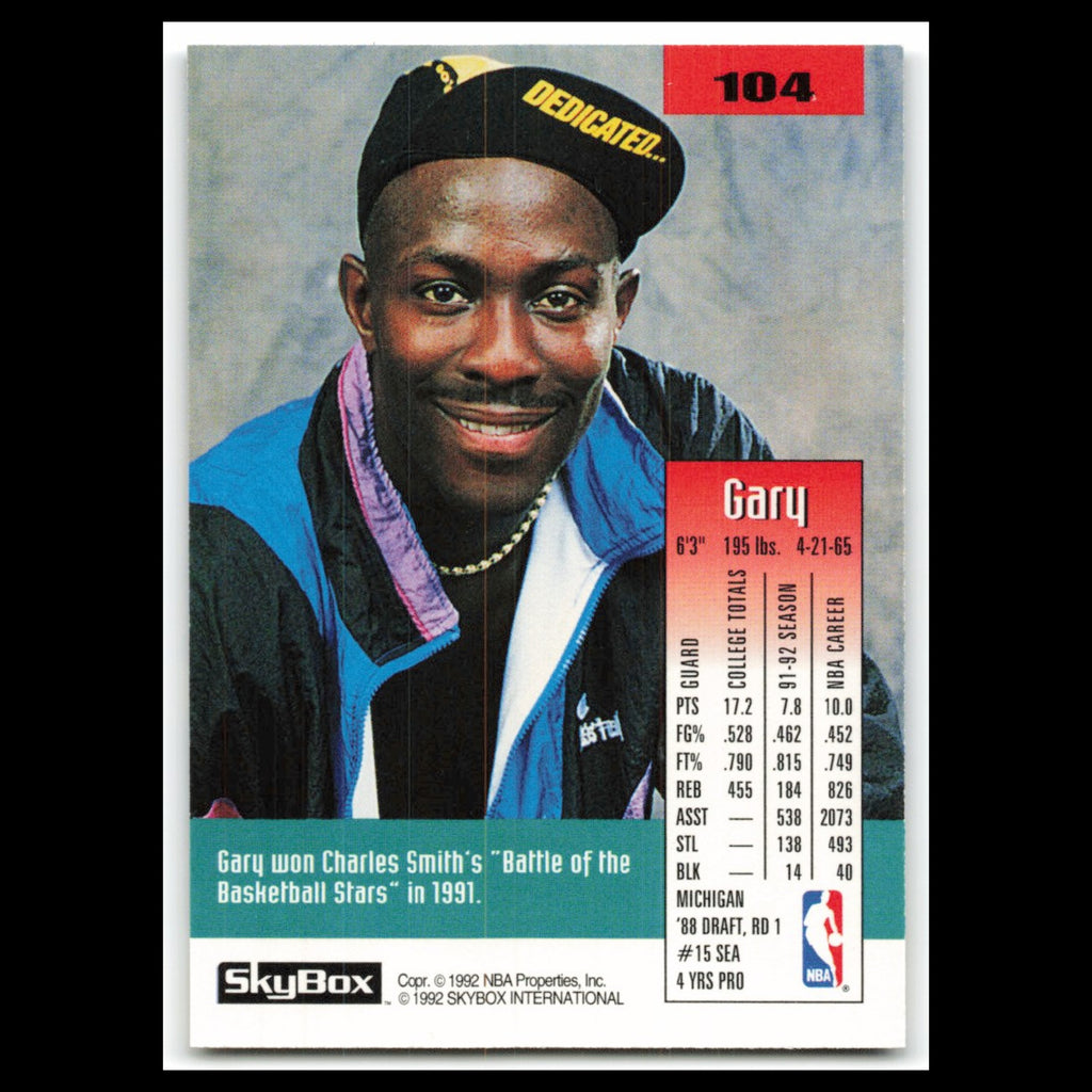 Gary Grant #104 1992 SkyBox Los Angeles Clippers Basketball Card NBA NM