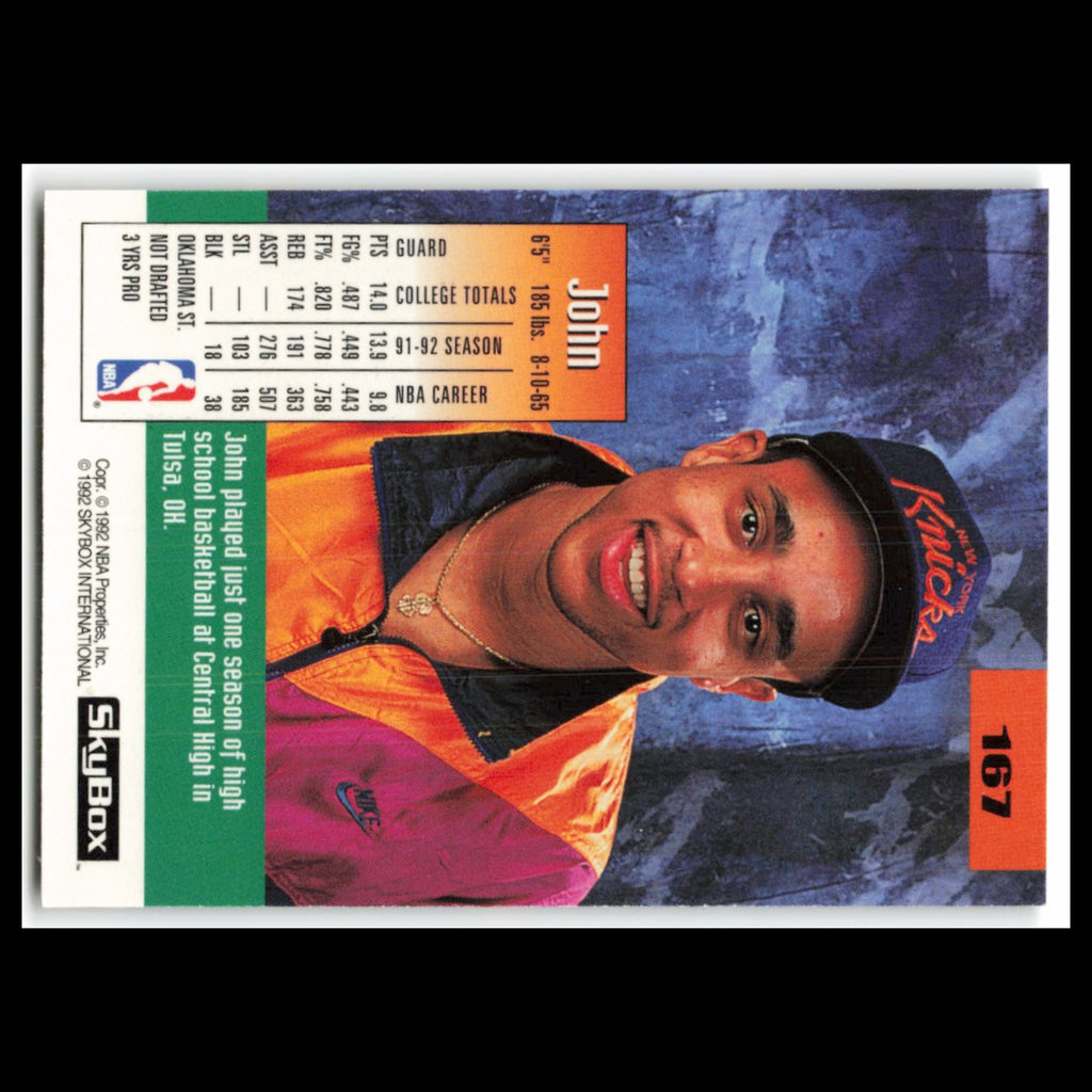 John Starks #167 1992 SkyBox New York Knicks Basketball Card NBA NM