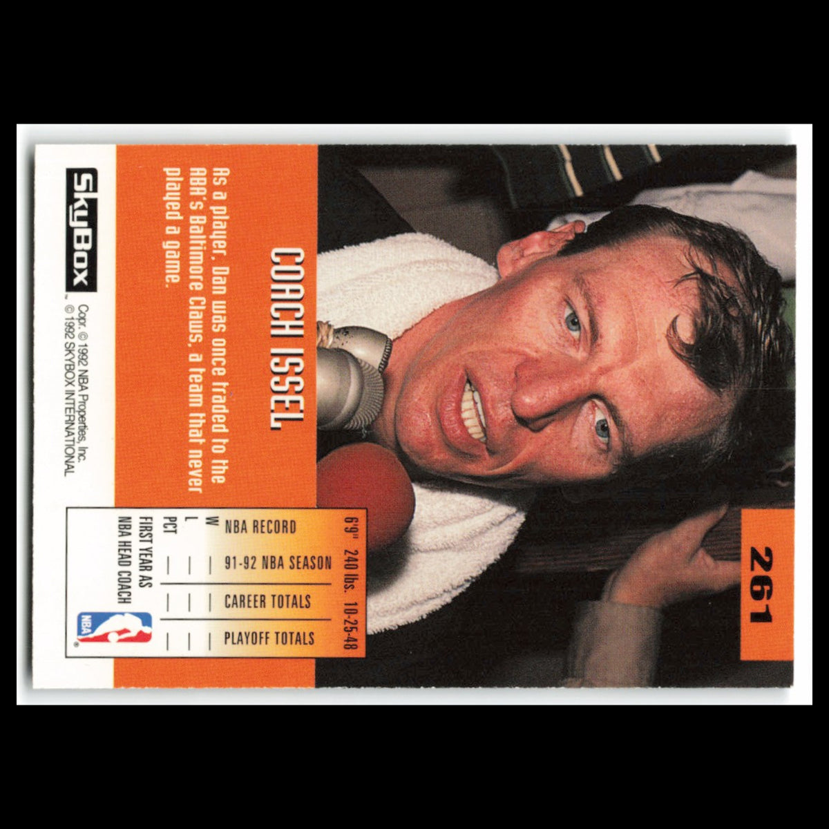 Dan Issel #261 1992 Skybox Denver Nuggets Basketball Card NBA NM