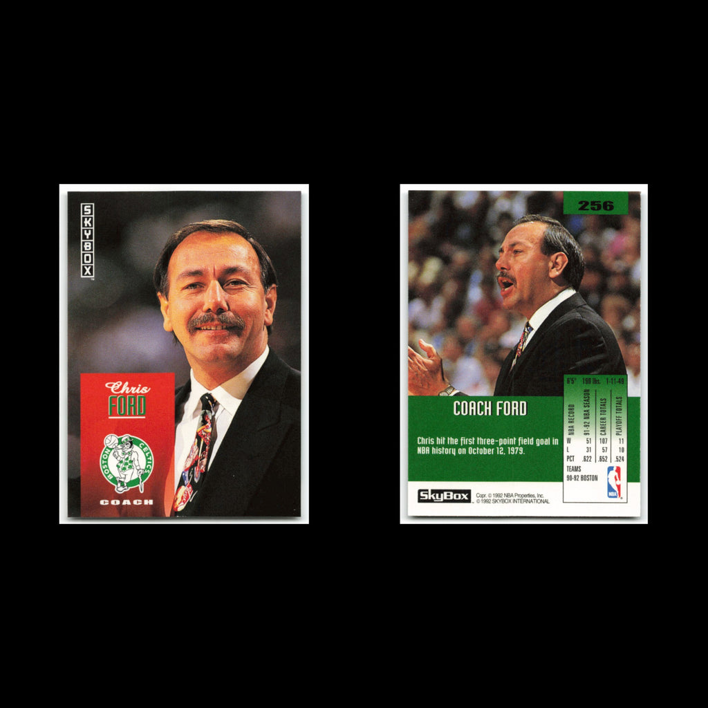 Chris Ford #256 1992 SkyBox Boston Celtics Basketball Card NBA NM