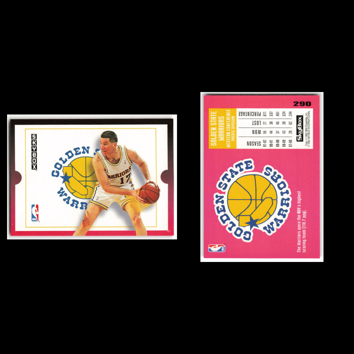 Gerald Wilkins #290 1992 SkyBox Golden State Warriors Basketball Card NBA NM