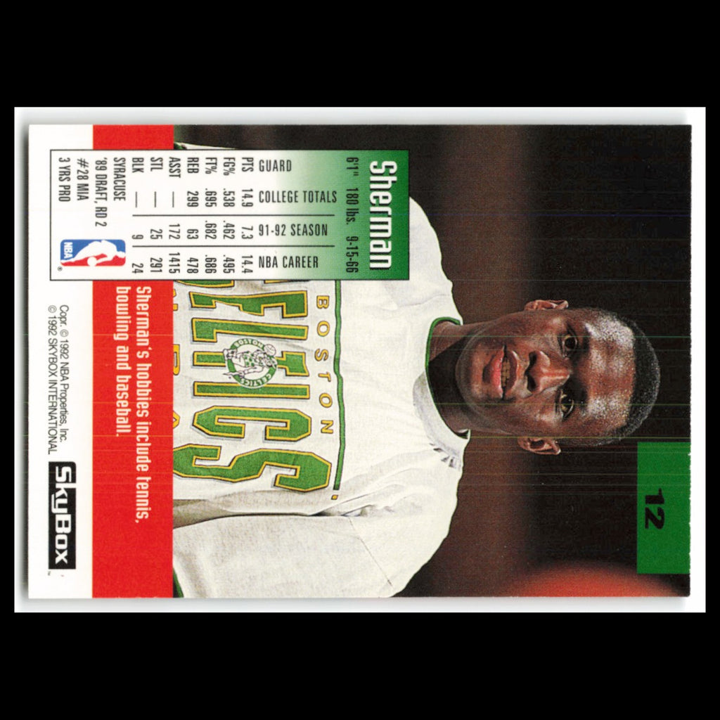 Sherman Douglas #12 1992 Skybox Boston Celtics Basketball Card NBA NM