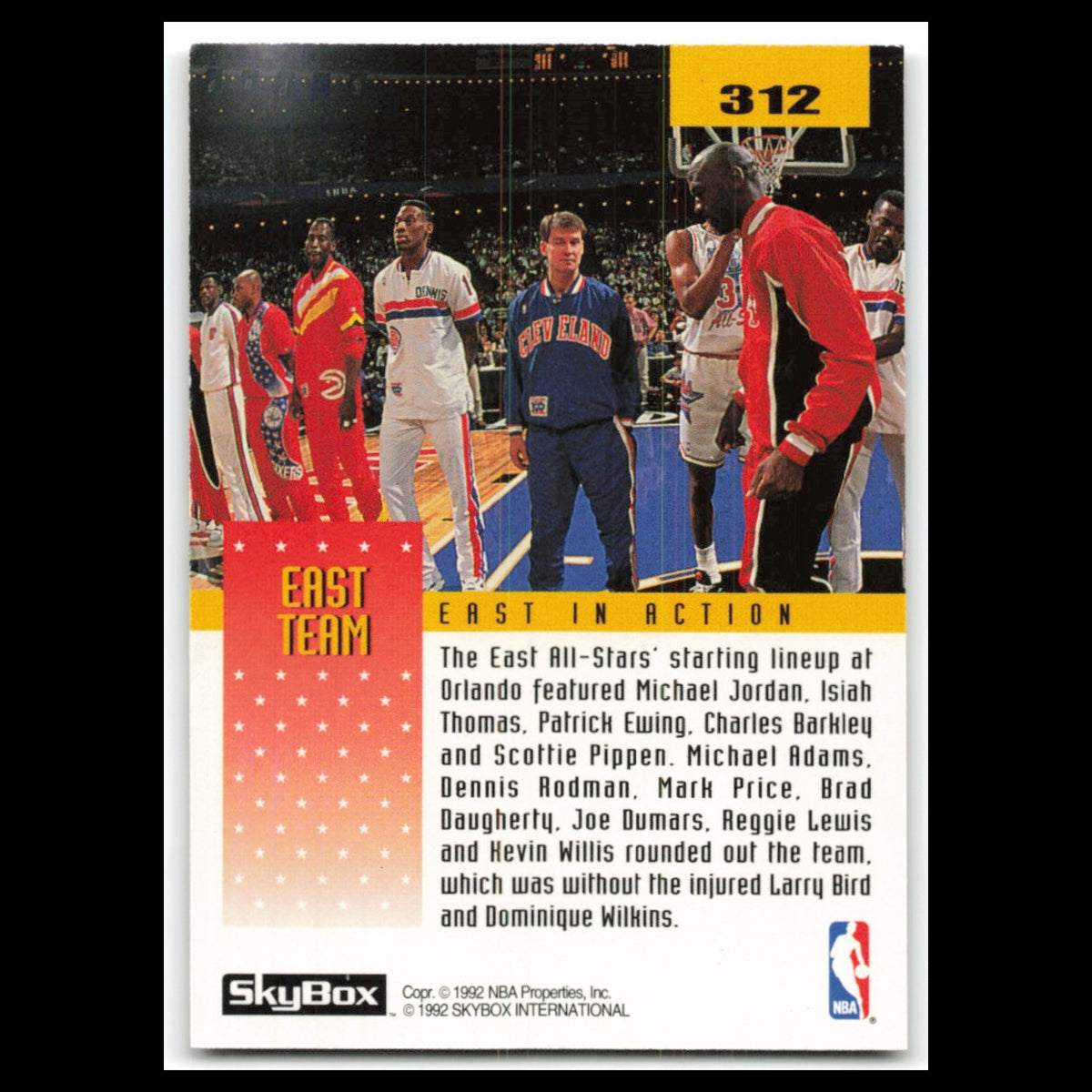 Rodman #312 1992 SkyBox East in Action Basketball Card NBA NM