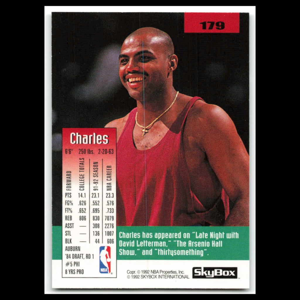 Charles Barkley #179 1992 SkyBox Phoenix Suns Basketball Card NBA NM