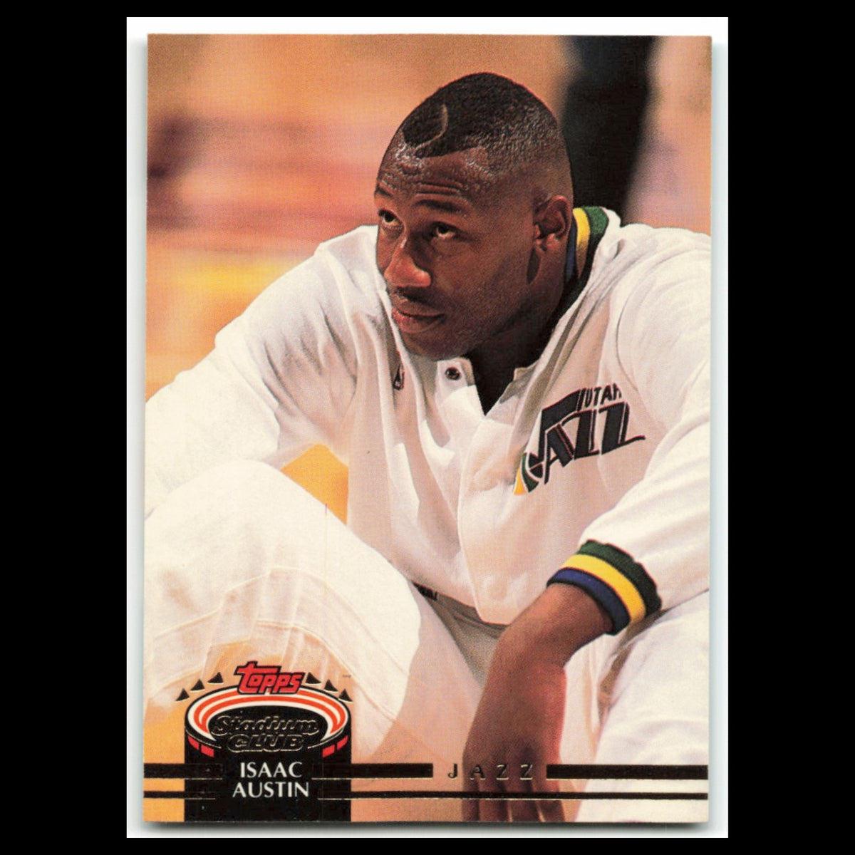 Isaac Austin Rookie #383 1992 Topps Stadium Club Utah Jazz Basketball Card NBA