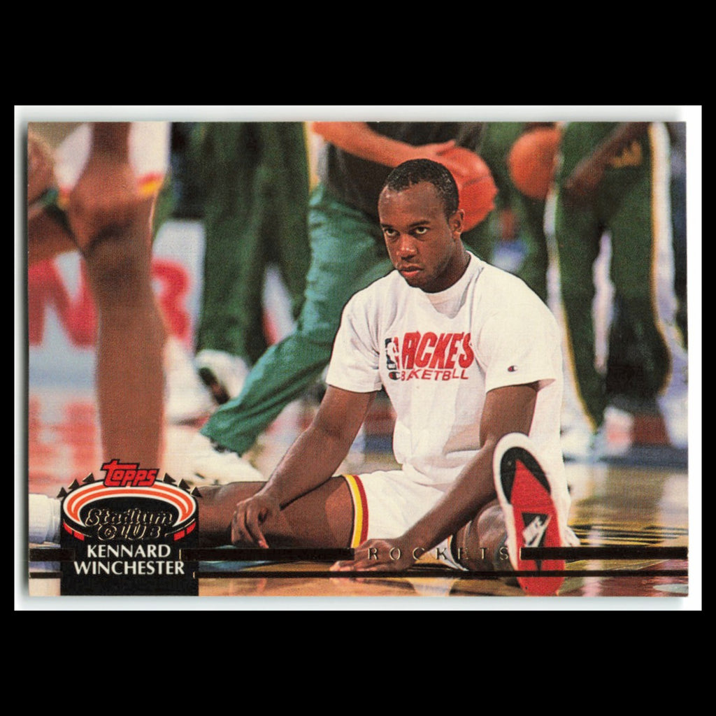 Kennard Winchester #381 1992 Topps Stadium Club Houston Rockets Basketball Card