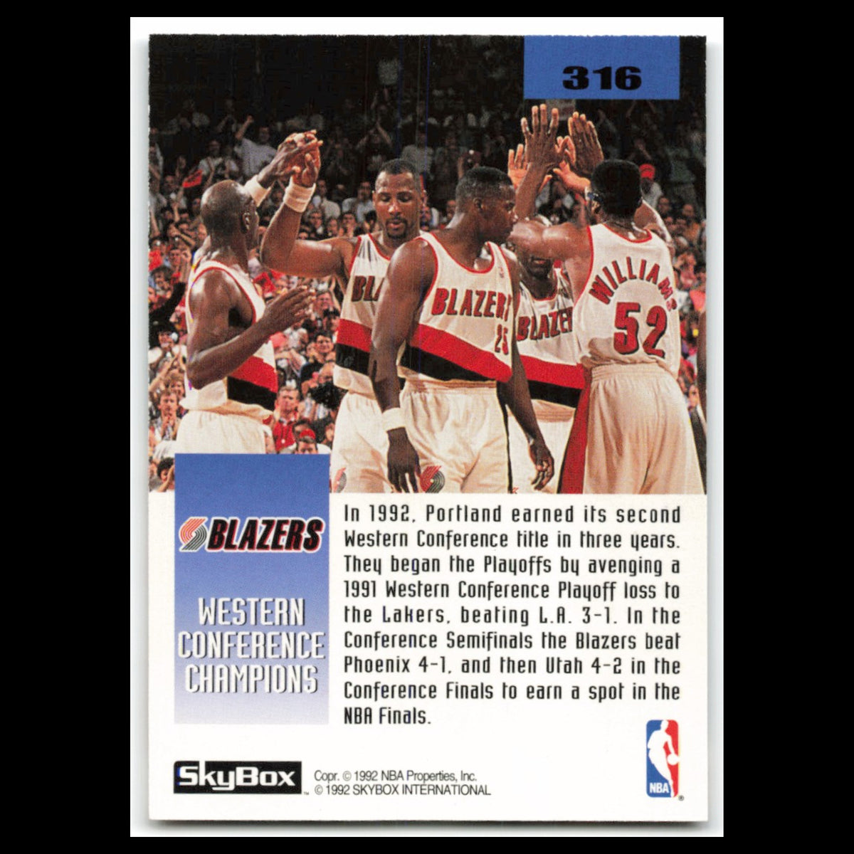 Danny Ainge #316 1992 Skybox 1992 Finals Basketball Card NBA NM