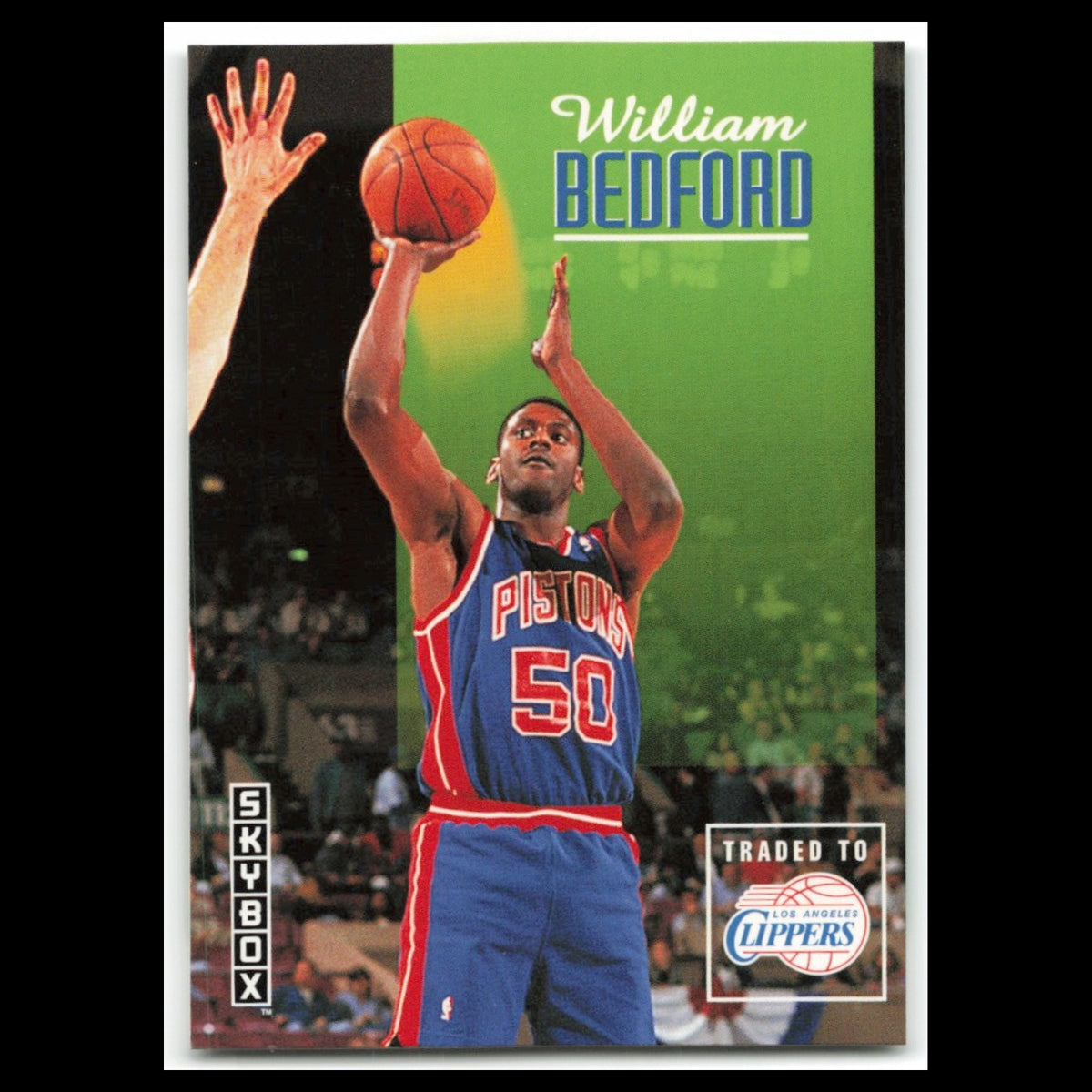 William Bedford #67 1992 SkyBox Detroit Pistons Basketball Card NBA NM
