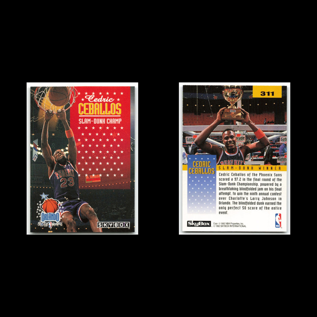 Cedric Ceballos #311 1992 SkyBox Phoenix Suns Basketball Card NBA NM
