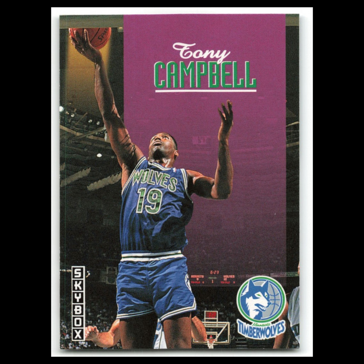 Tony Campbell #143 1992 SkyBox Minnesota Timberwolves Basketball Card NBA NM