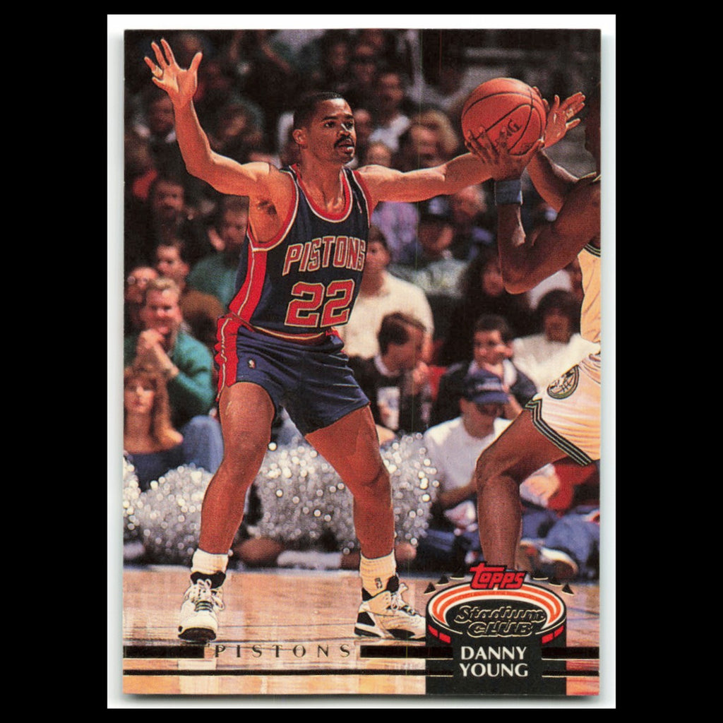 Danny Young #395 1992 Topps Stadium Club Detroit Pistons Basketball Card NBA NM