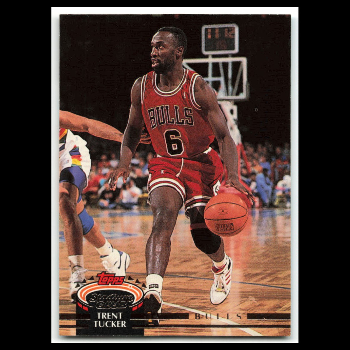 Trent Tucker #284 1992 Topps Stadium Club Chicago Bulls Basketball Card NBA NM