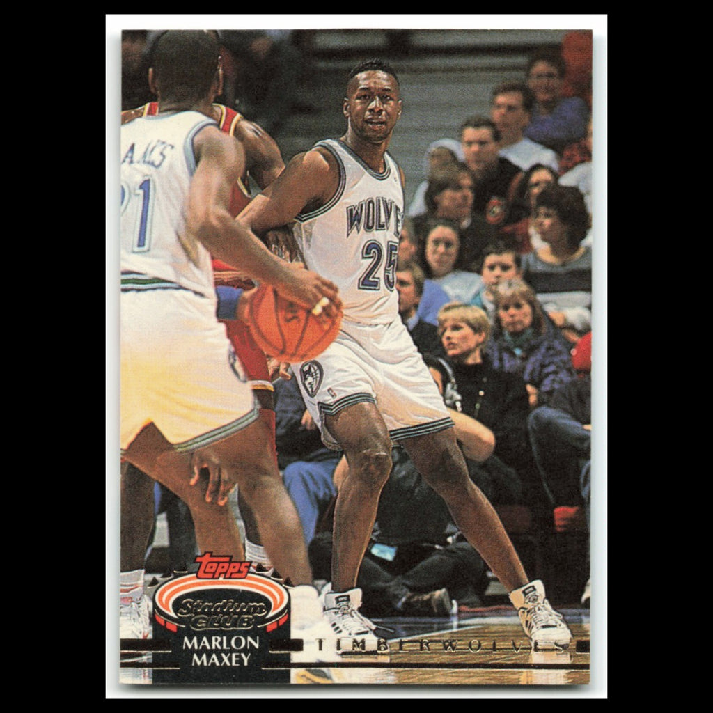 Marlon Maxey Rookie #278 1992 Topps Stadium Club Minnesota Timberwolves Card NBA