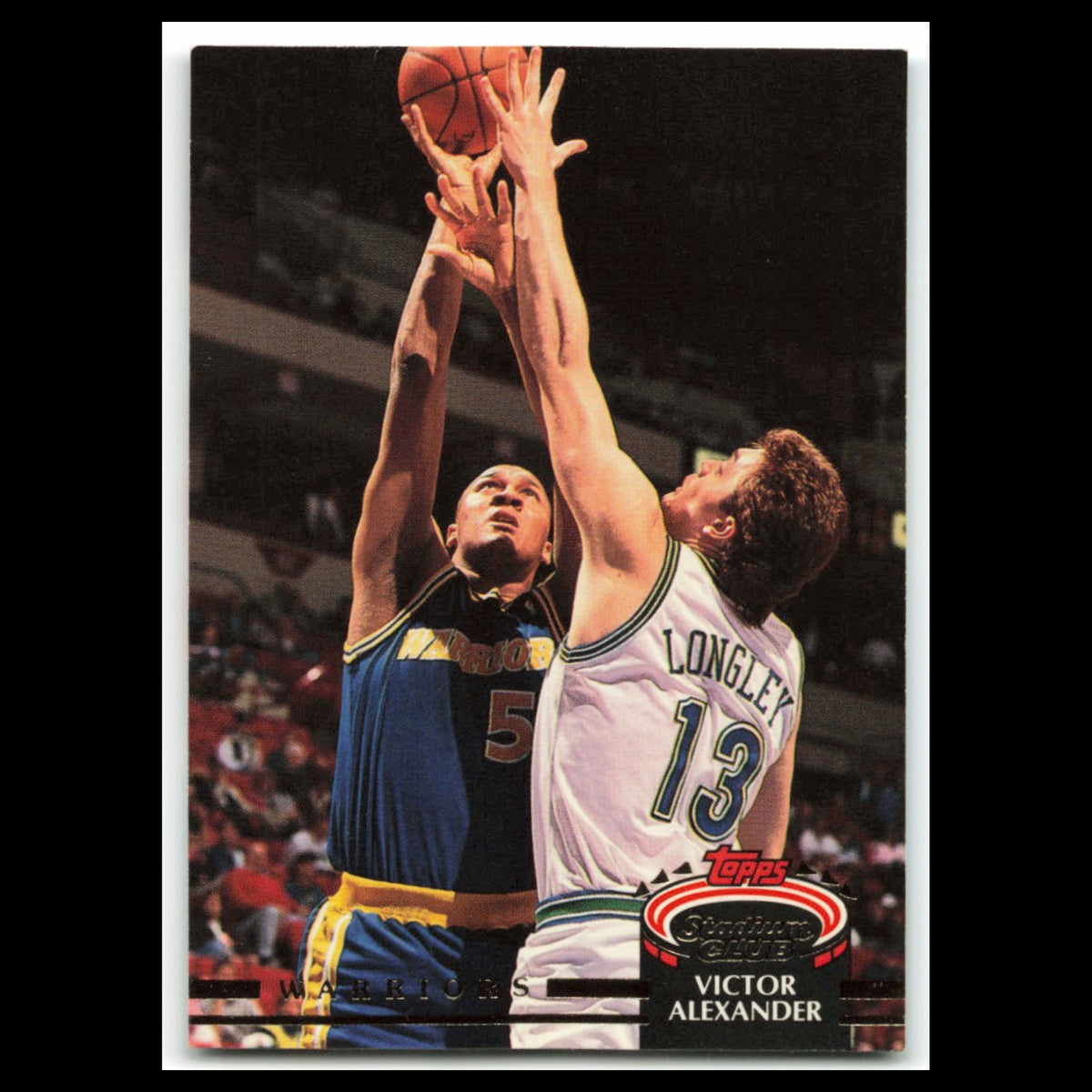 Victor Alexander #348 1992 Topps Stadium Club Golden State Warriors Basketball