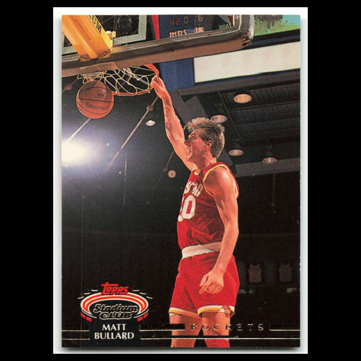 Matt Bullard #328 1992 Topps Stadium Club Houston Rockets Basketball Card NBA NM