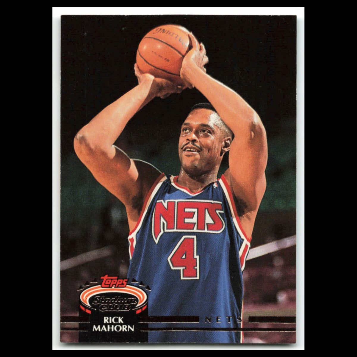 Rick Mahorn #324 1992 Topps Stadium Club New Jersey Nets Basketball Card NBA NM