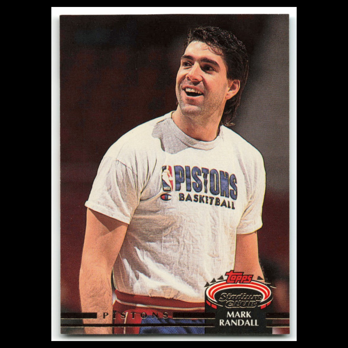 Mark Randall #322 1992 Topps Stadium Club Detroit Pistons Basketball Card NBA NM