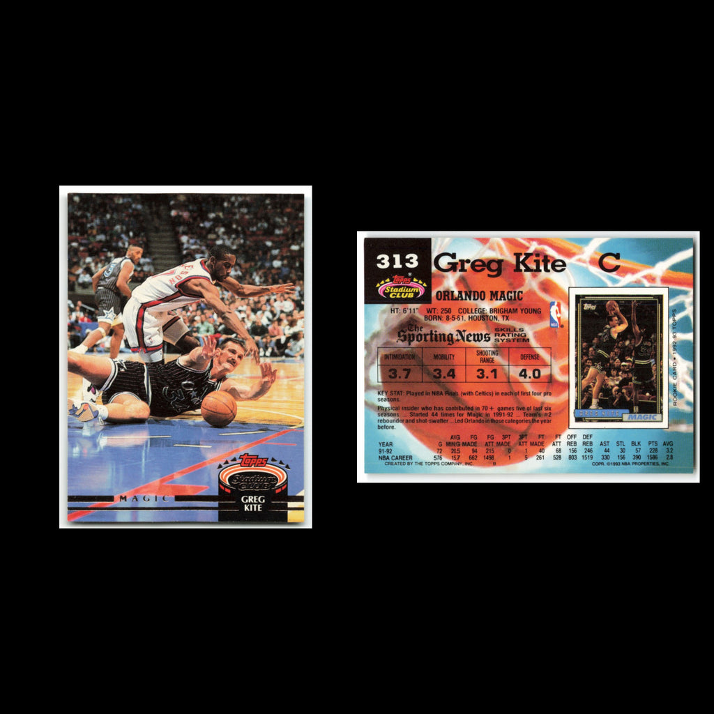 Greg Kite #313 1992 Topps Stadium Club Orlando Magic Basketball Card NBA NM