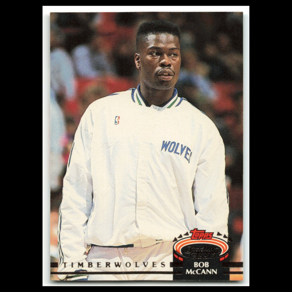 Bob McCann Rookie #301 1992 Topps Stadium Club Minnesota Timberwolves Basketball