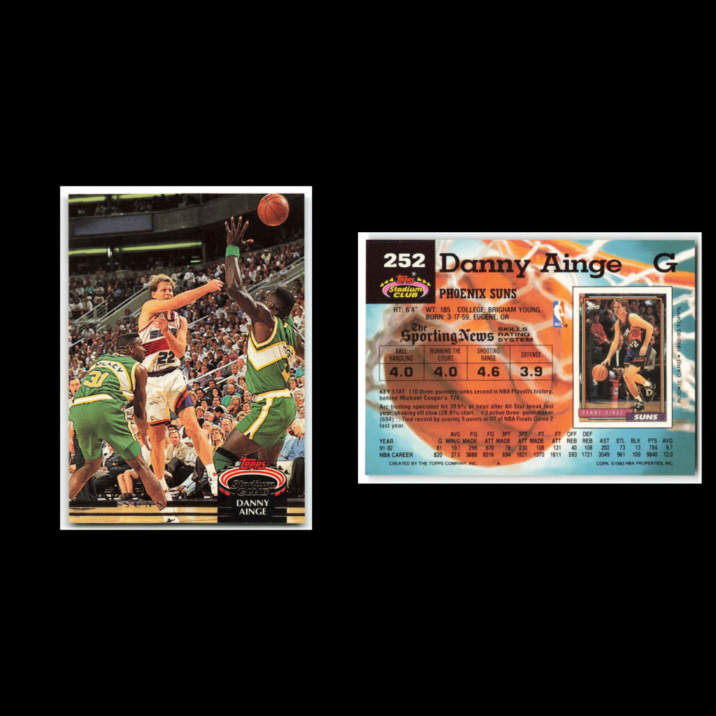 Danny Ainge #252 1992 Topps Stadium Club Phoenix Suns Basketball Card NBA NM
